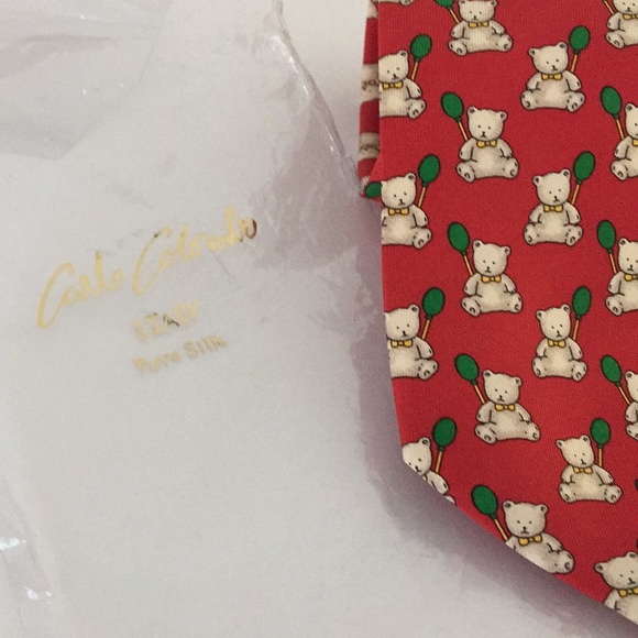 Christmas teddy bear tie ~ new with tags, Mens Christmas Tie, Mens Accessory - Picture 5 of 6